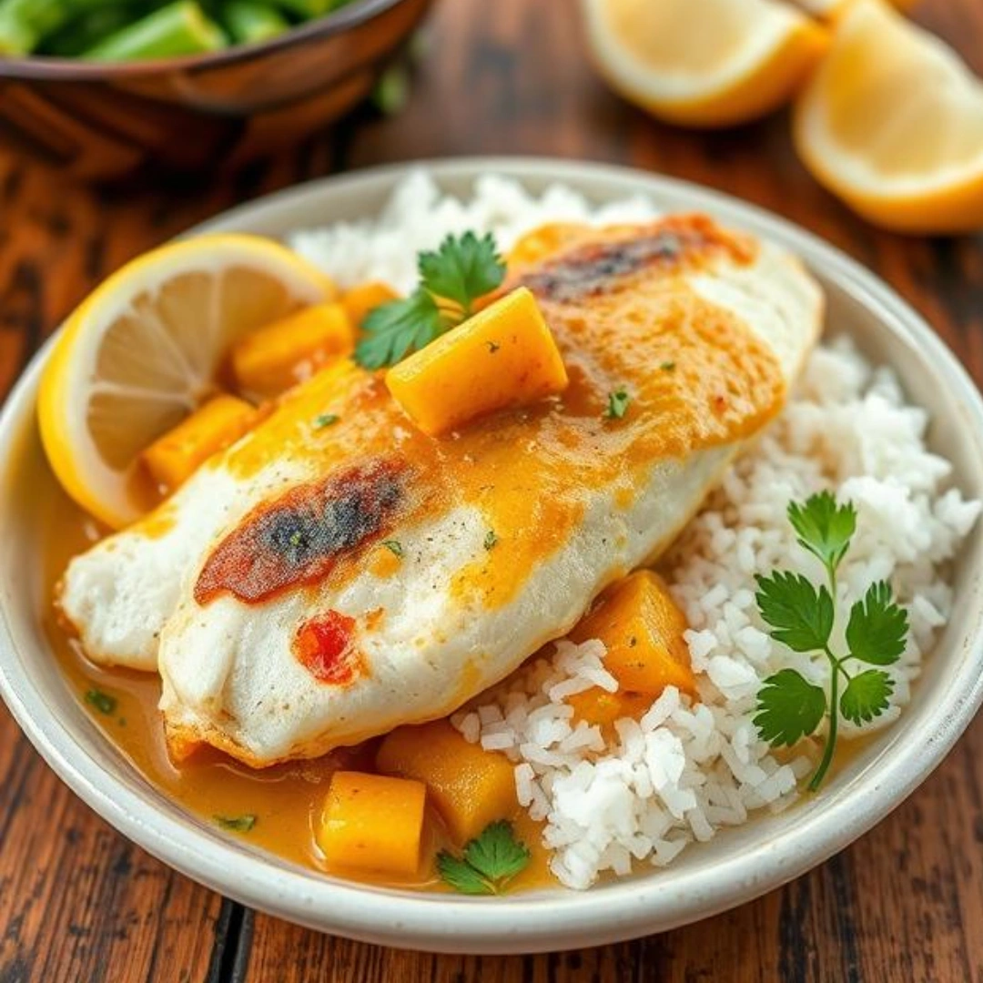Authentic Coconut Curry Fish Jamaican Style 1