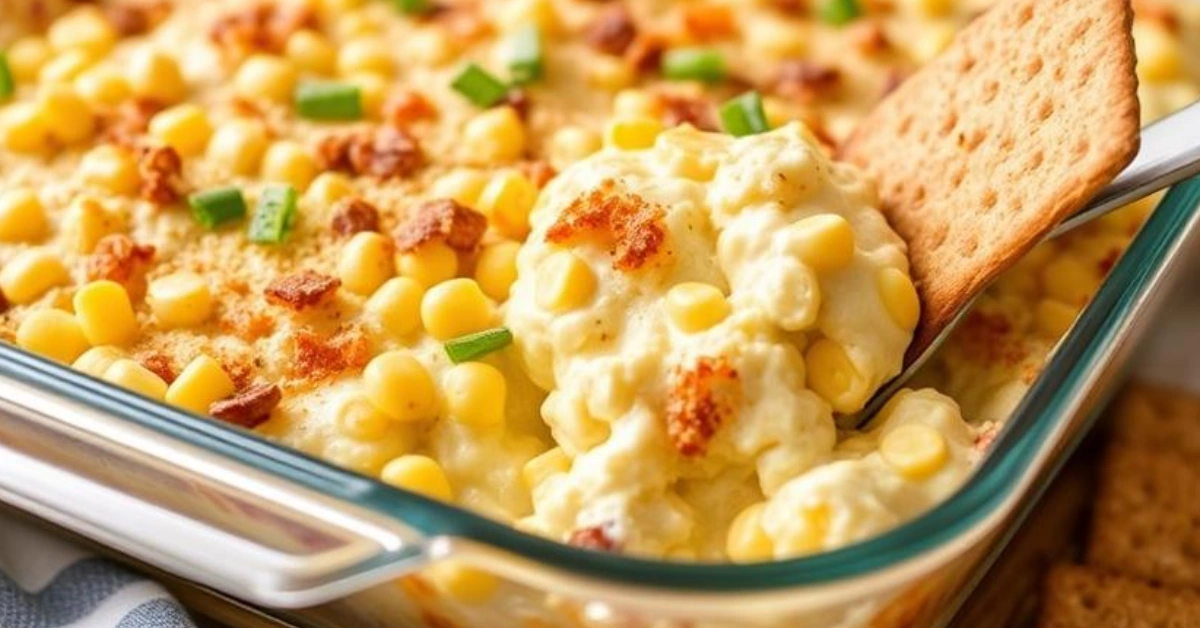 Cream Cheese Corn Casserole with Ritz Crackers